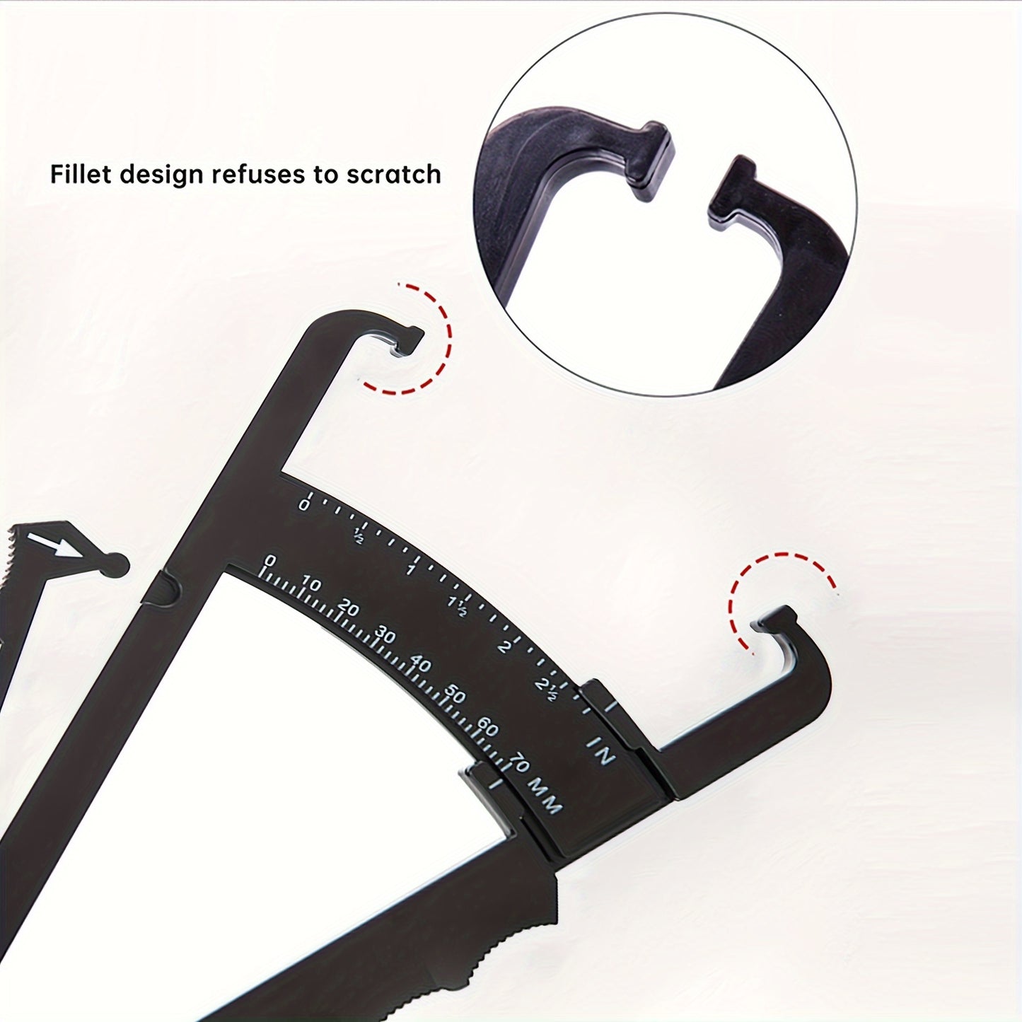 2pcs/set Body Fat Callipers, Handheld BMI Body Fat Measurement Device